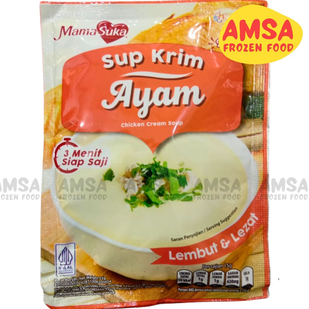 

Mama Suka Sup Krim Ayam 55 gr / Mama suka Sup Cream Soup Ayam 55 gr