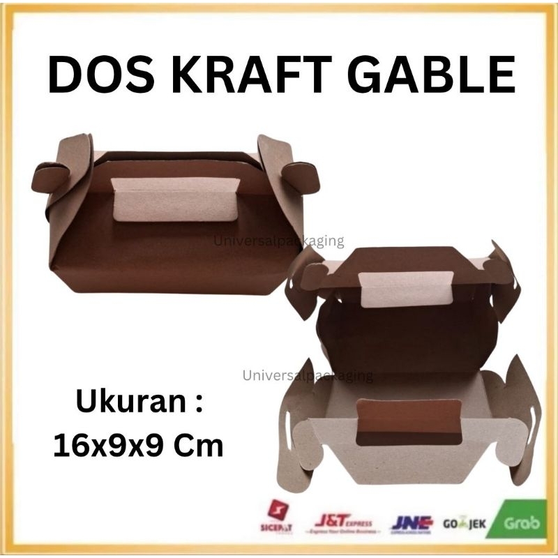 

Dos KRAFT GABLE UK 16 x 9 x 9 CM | Dos Nasi Kraft Kue Hampers