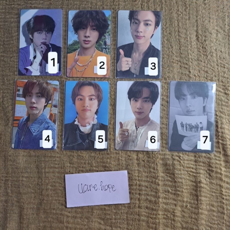 WTS PHOTOCARD BTS OFFICIAL JIN