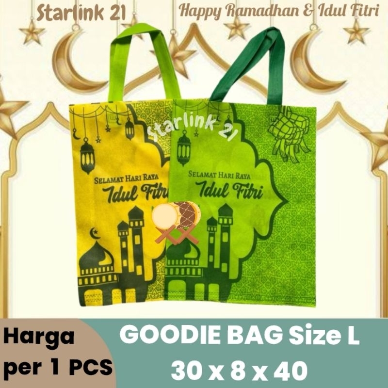 

[30x8x40] GOODIE BAG IDUL FITRI | Tas Lebaran Bahan Kanvas/ Spunbond | Tas Hampers Lebaran