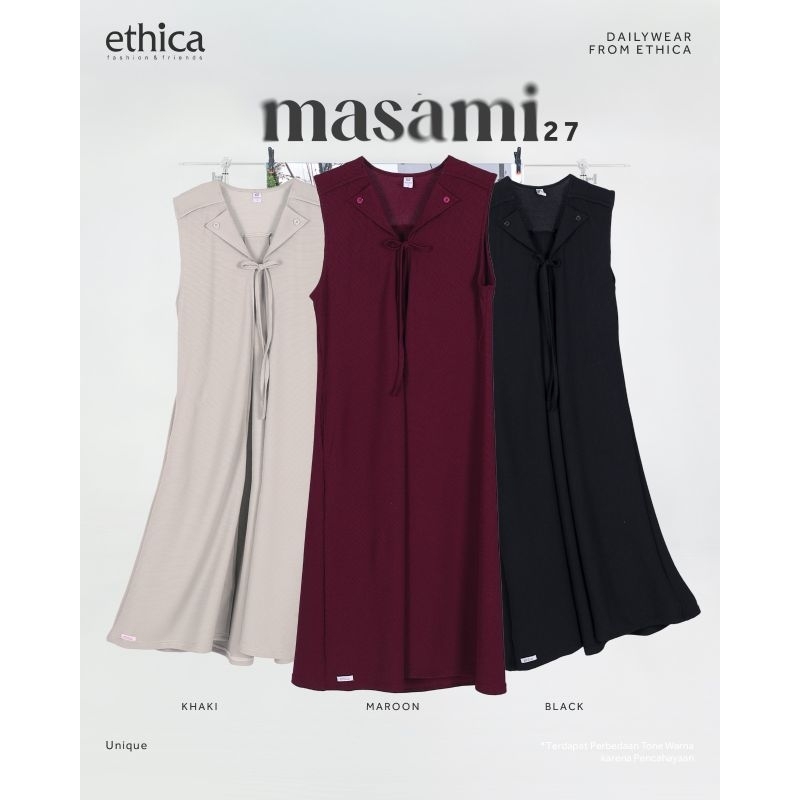 Outer Premium Masami 27 Black by Ethica|Outer Polos|Outer Simpel|Outer Jumbo|Outer 2XL|Outer Small S