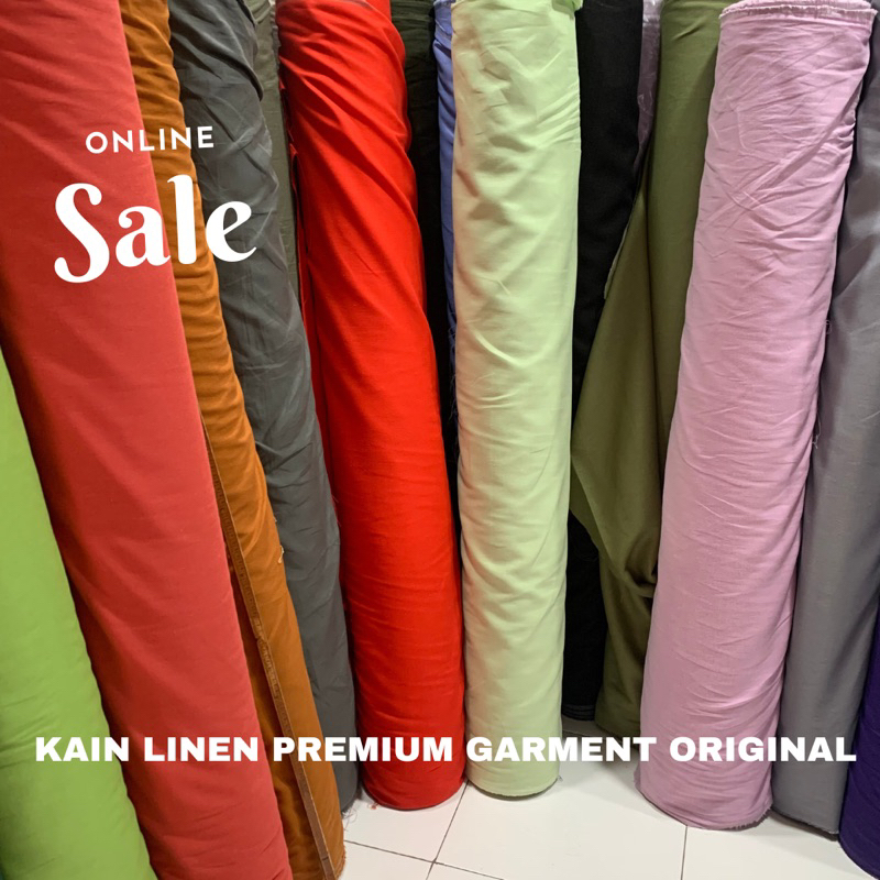kain linen polos original - kain linen polos - kain linen pure colour - kain linen