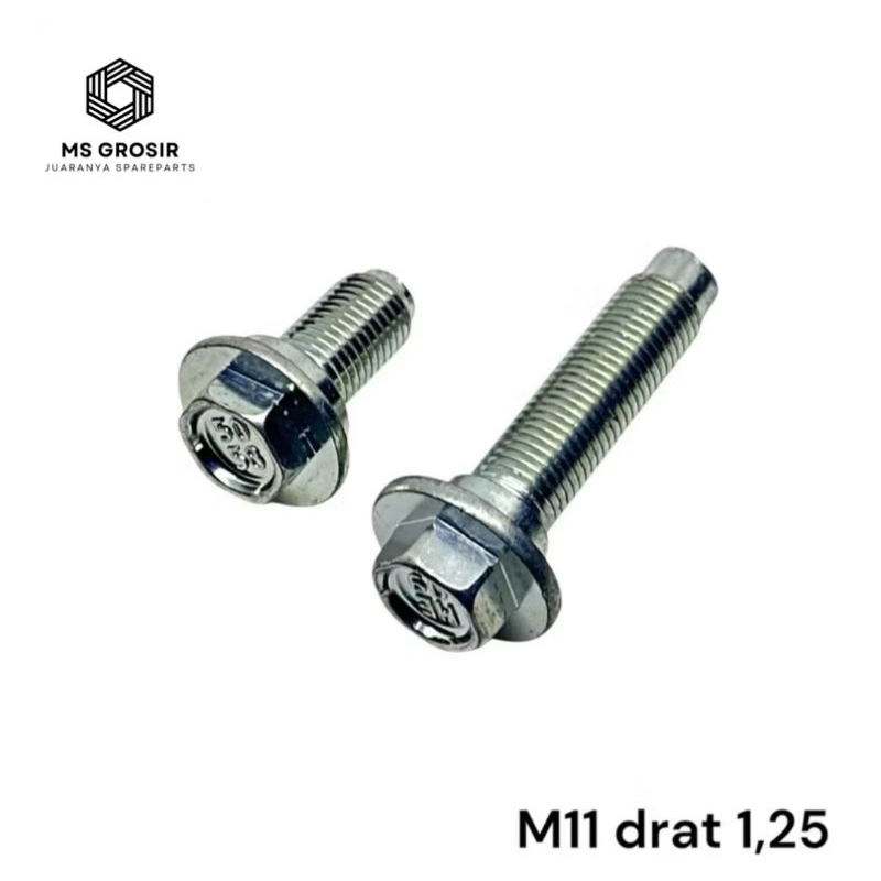 BAUT M11 Drat 1.25 PINGGUL BAUT FLEXSIBLE BAUT SABUK PENGAMAN UNIVERS M11x25 m11x50 2,5cm 5cm Baut o