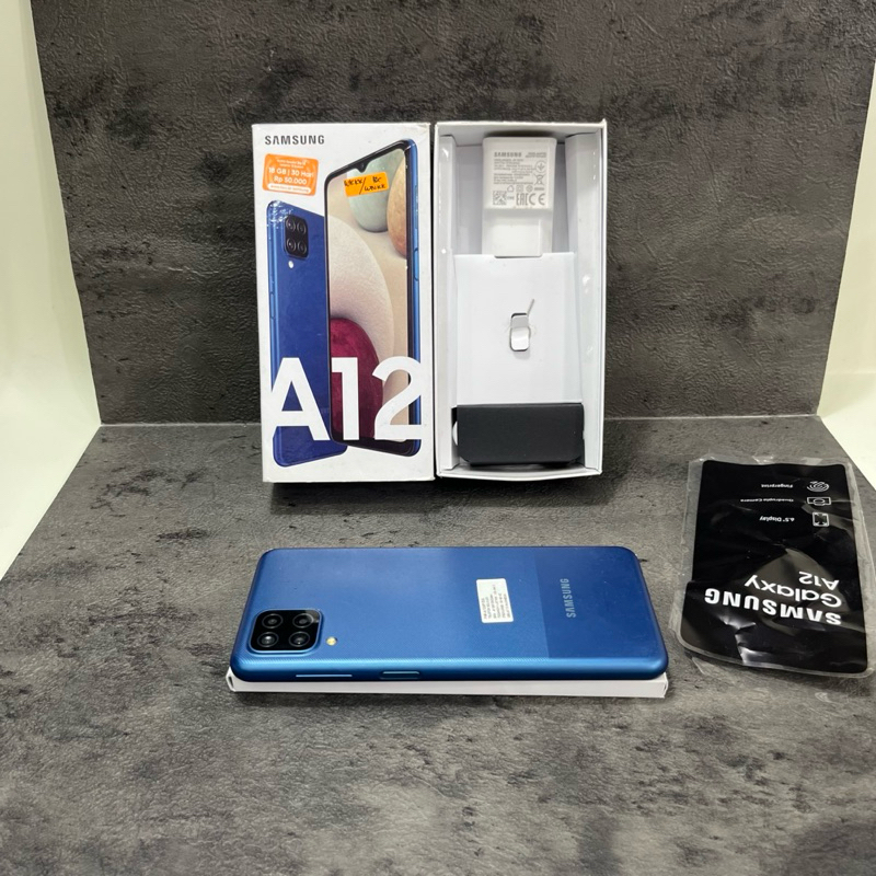 Samsung Galaxy A12 4/128gb Fullset Second Garansi Resmi