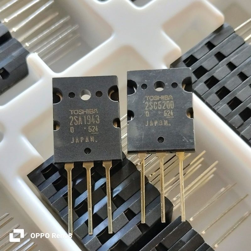 Transistor final Toshiba A 1943 C 5200 seri 524 japan