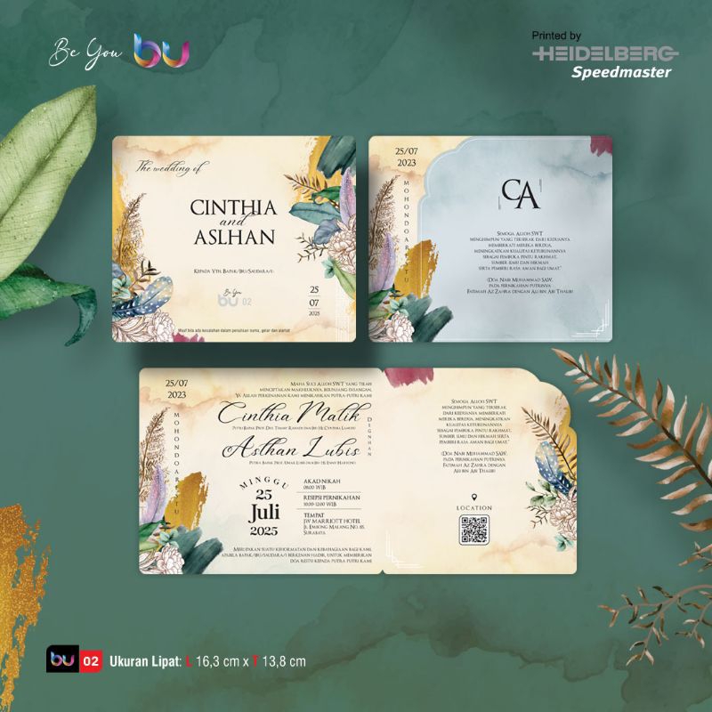 UNDANGAN PERNIKAHAN CETAK BE YOU 01 BE YOU 02 BE YOU 03 BE YOU 04 BE YOU 05 PROMOO