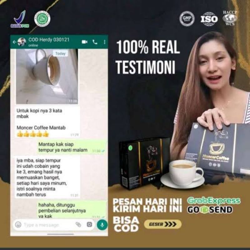 

MONCEER COFFEE ORIGINAL ASLI 1 BOX 8 SACHET MONCEER HERBAL VIRAL