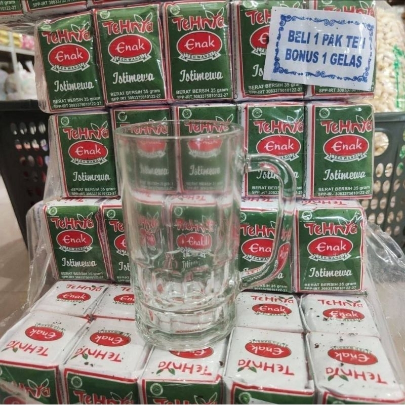 

Teh cap Enak (pack)Tanpa Gelas