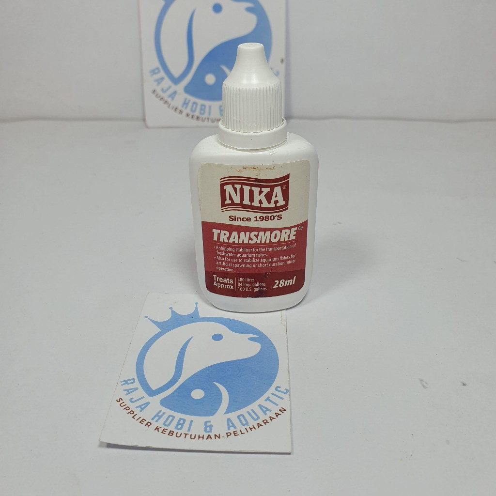 NIKA Transmore Kesehatan NIKA TRANSMORE STRABILIZER 28ML OBAT PENENANG OPRASI IKAN BIUS STABIL IKAN 