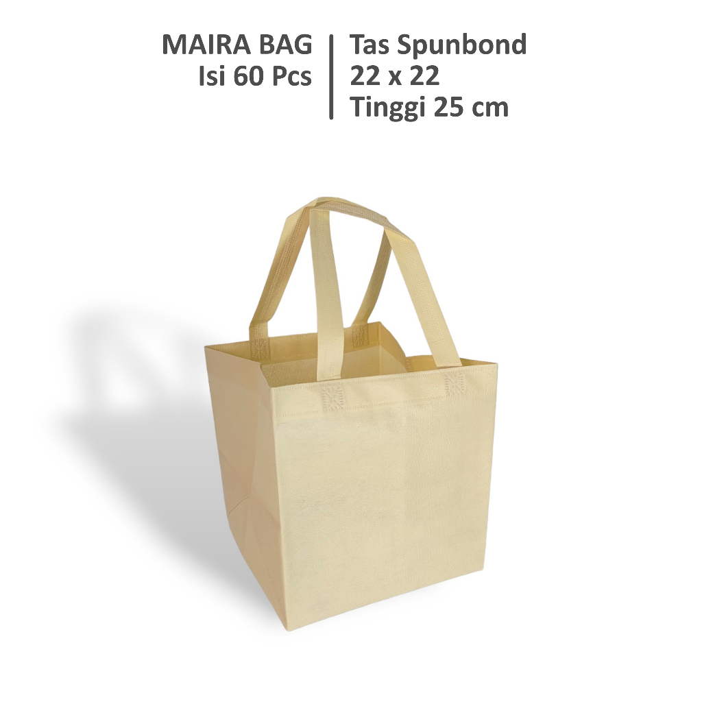 

(60 Pcs) Tas Hajatan 22x22 Tinggi 25 cm / Tas Box Nasi / Tas Spunbond