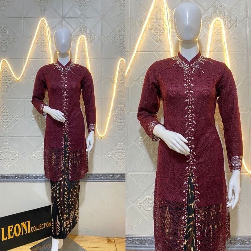 Setelan Kebaya Tunik Payet/Tunik Brokat/ Kebaya shanghai/Kebaya modern/Kebaya tulle/Kebaya favorit