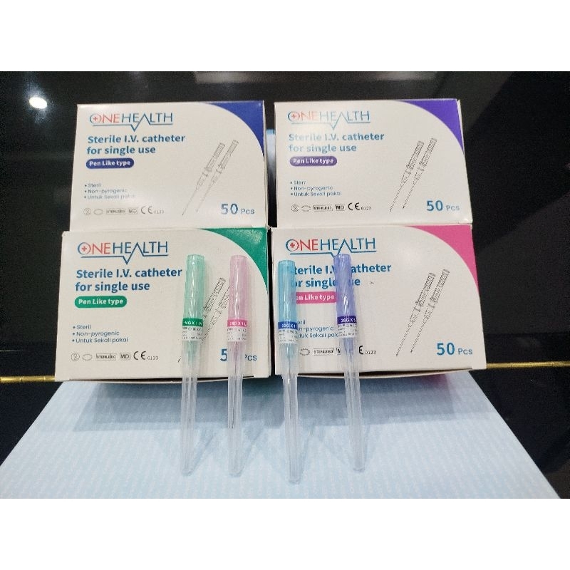 IV Catheter I.V kateter Onehealth Pen Jarum Intravena Abbocath Abbocath Jarum Tindik Aboket 18G 20G 