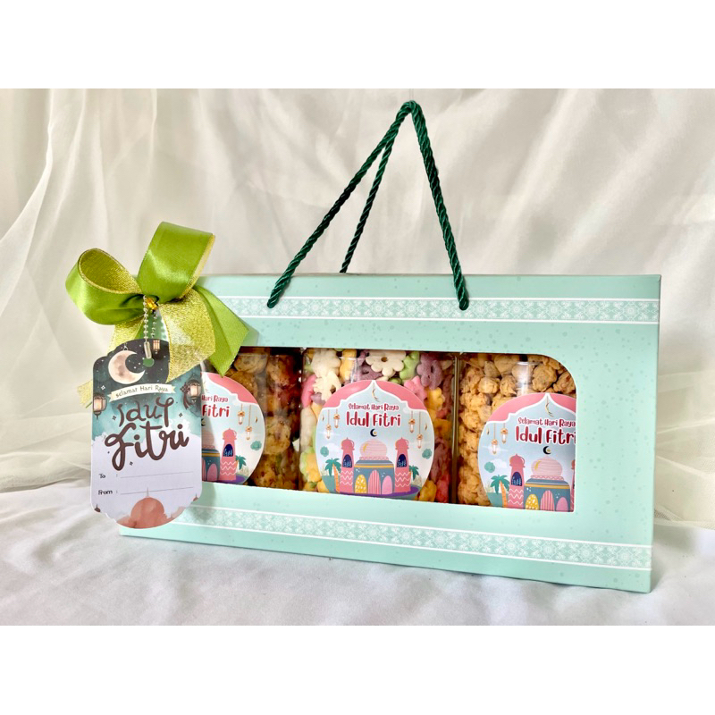

Hampers Snack Lebaran 2025 Paket D 3 Toples 800ml/ Hampers Snack Toples/ Parcel Idul Fitri/ Snack Kiloan Premium/ SnackMamahEya