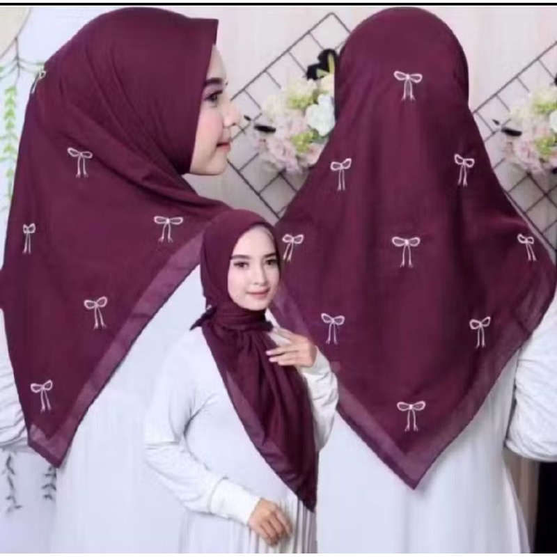 Paris pita | Paris motif pita kecil | Paris bordir motif pita Kecil