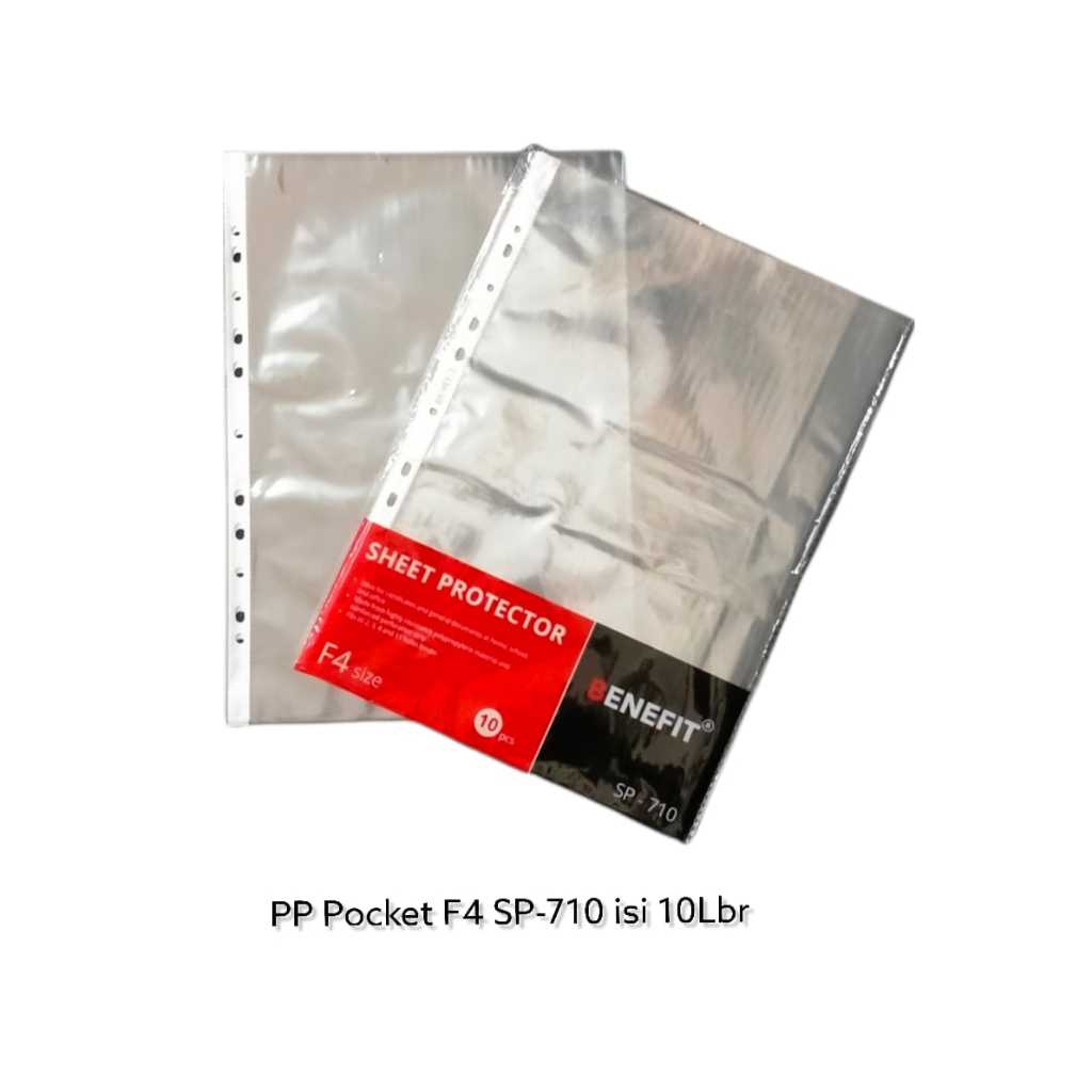 

PLASTIK DOKUMEN ORDNER PP POCKET SHEET PROTECTOR FOLIO SET ISI 10 LBR