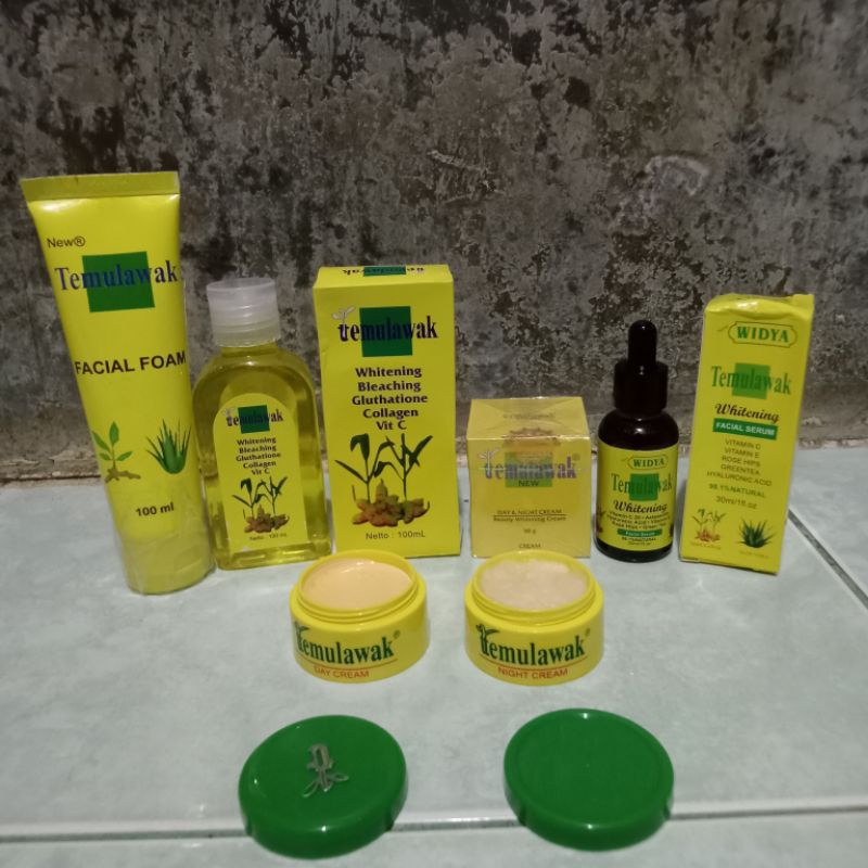 Paket Cream Temulawak - Facial Foam Cream Siang dan Malam, Serum, Toner,