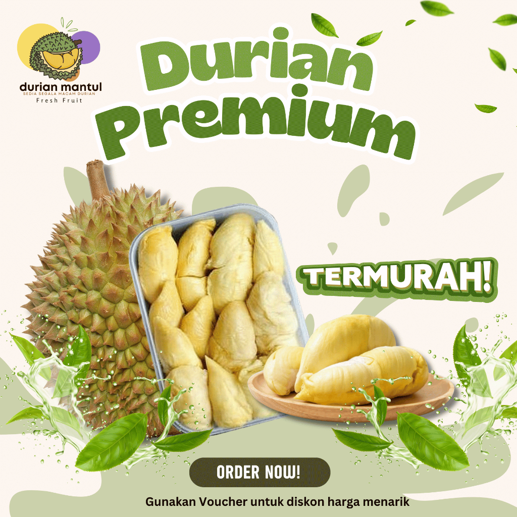 

Durian Kupas Medan Premium Rasa Legit Manis 500g / Duren Frozen Premium Bekasi