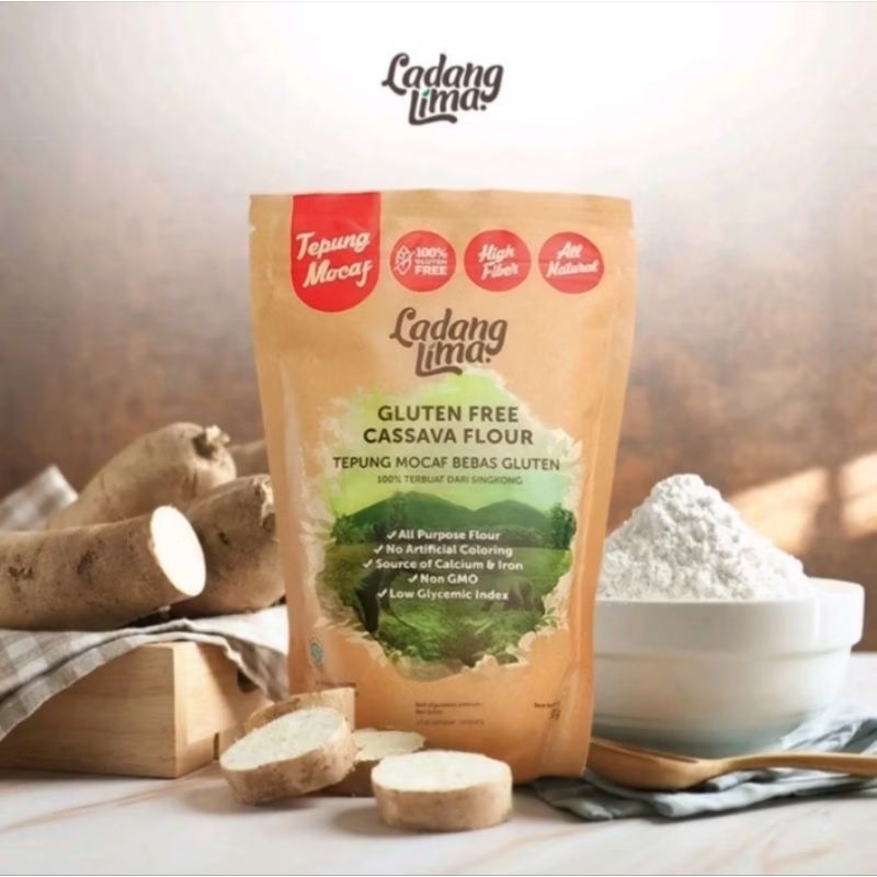 

LADANG LIMA TEPUNG MOCAF GLUTEN FREE CASSAVA FLOUR 500GR