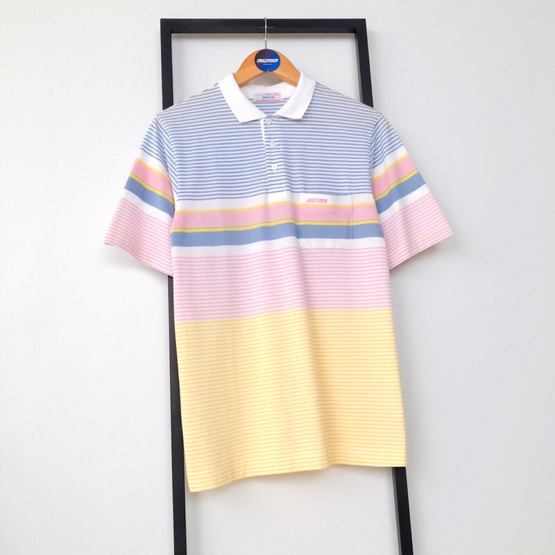 Polo Shirt Stripe Vintage Y2K