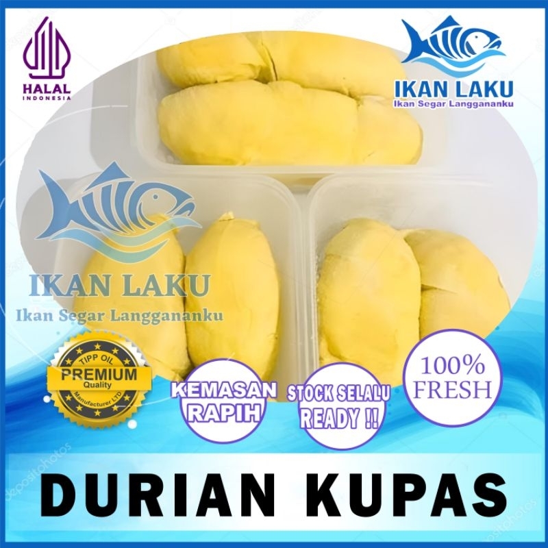 Durian Kupas Premium Siap Konsumsi — Duren Kupas
