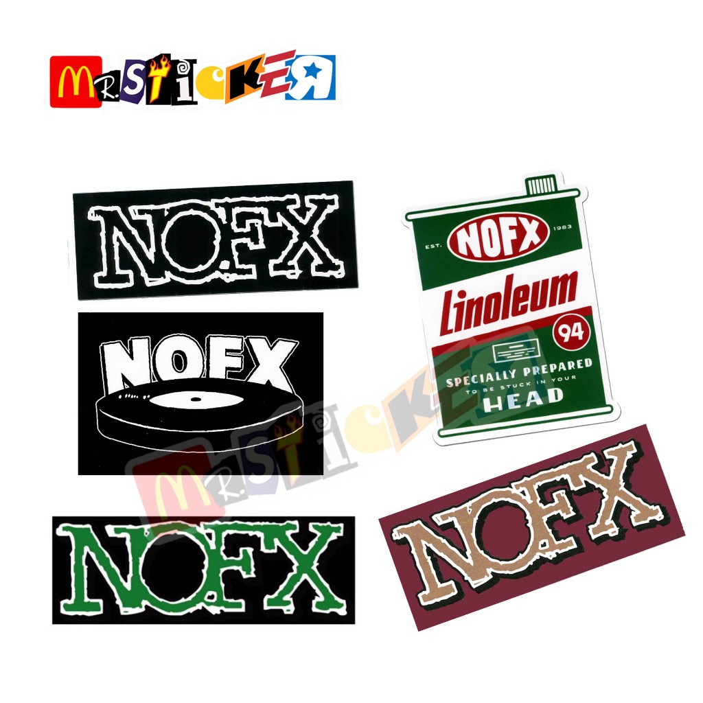 

sticker band NOFX logo stiker punk rock fatmike