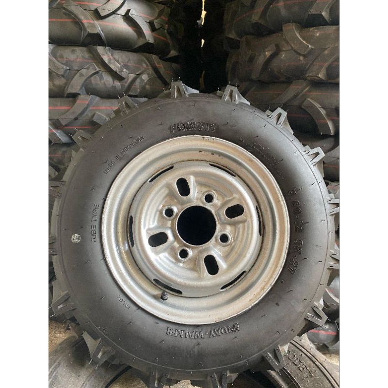 Paket Ban Traktor Ring 12 5.00 + Velg