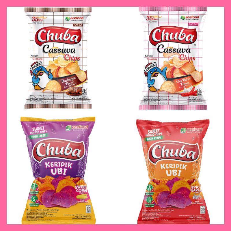 

chuba cassava chips keripik singkong chili balado ubi 140g