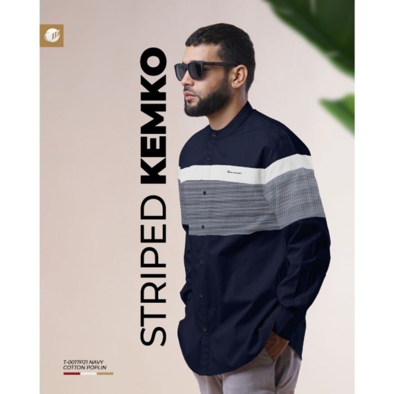 KEMKO STRIPED SAMASE T017P LENGAN PANJANG