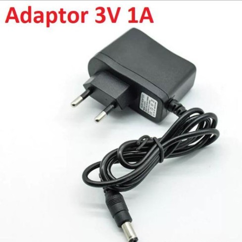 Adaptor 3V 1A Adaptor 3V DC 1A + DC Jack Adaptor 3 Volt 1 Ampere