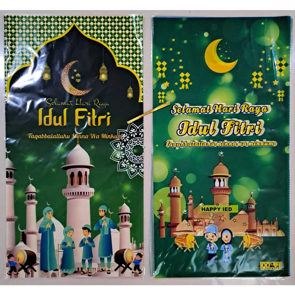 

Plastik Bingkisan Lebaran Hari Raya Idul Fitri/Plastik Hampers Snack Toples Kue Kering 24x45cm 12lbr