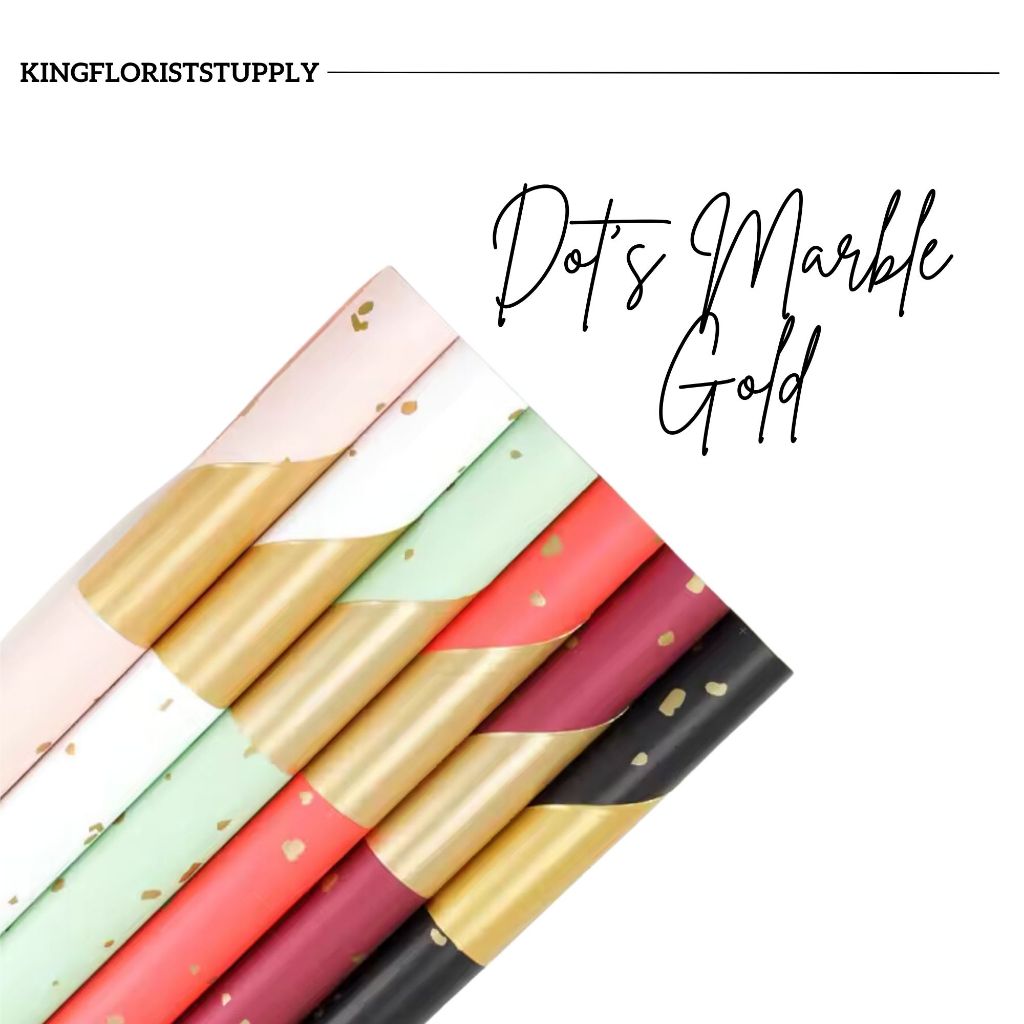 

Kertas Pembungkus Dua Warna Bi Color Gold Sprinkle Wrapping Paper Kertas Buket / Kado Waterproof