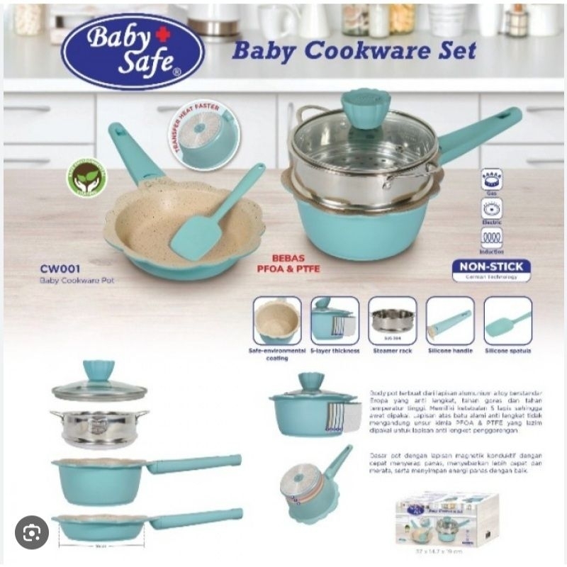 Baby Safe Baby Cookware Set - CW001 | Alat Pelaratan Masak MPASI Bayi
