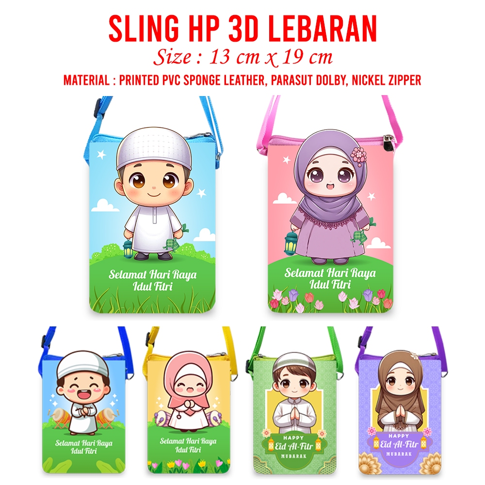 

Sling HP 3D Lebaran Tas Selempang Anak Dompet Fitrah Angpao Idul Fitri Eid Al Fitr