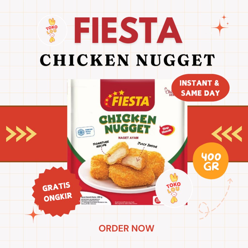 

FIESTA CHICKEN NUGGET 400 GR | NAGET AYAM FIESTA