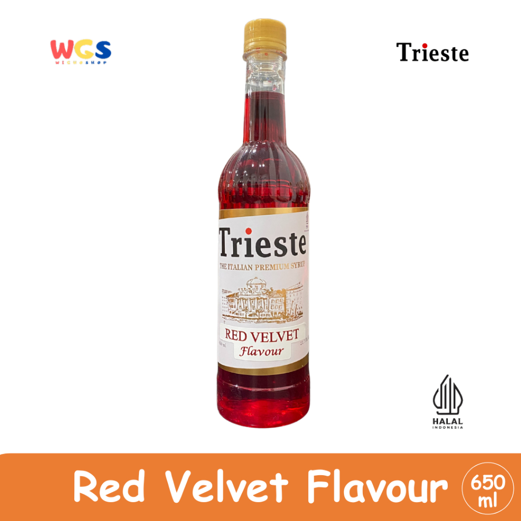 

Trieste Red Velvet Flavor Syrup Premium 650ml - Halal MUI - Sirup Minuman Kekinian - Bubble Tea