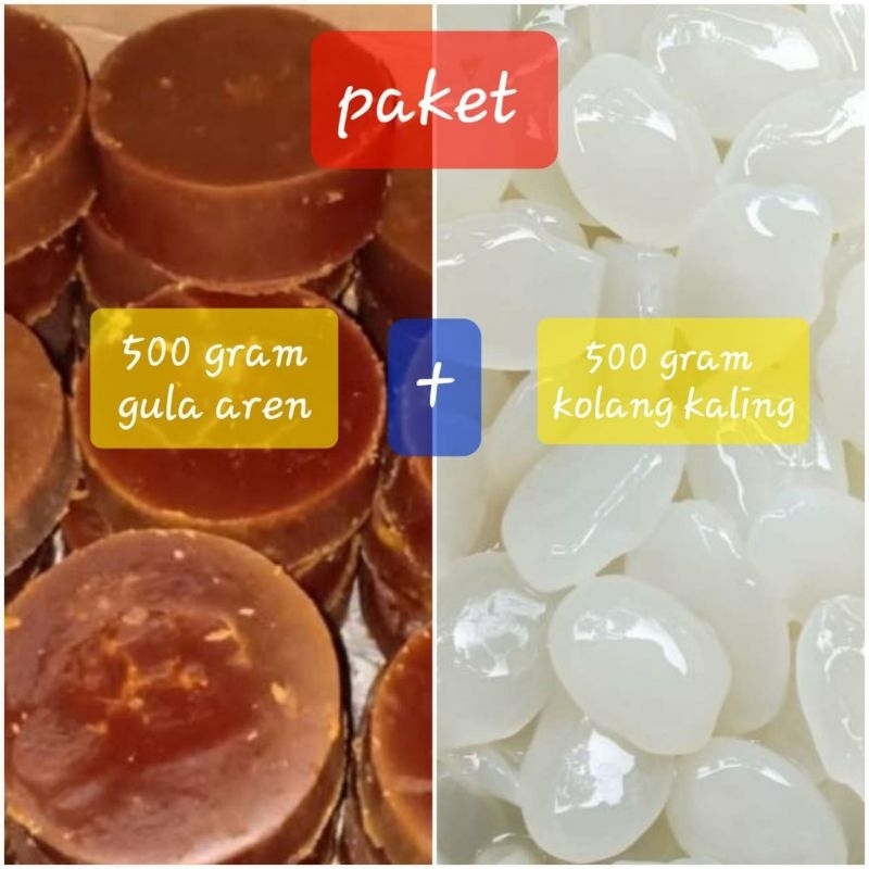 

Paket gula aren +kolang kaling