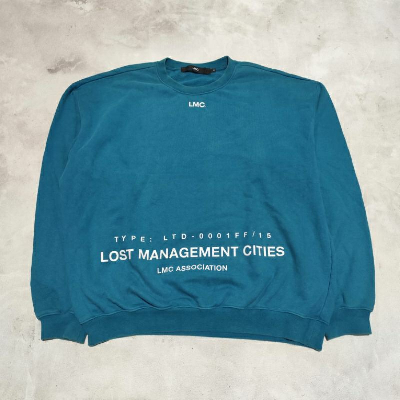 Sweater crewneck pria LMC biru