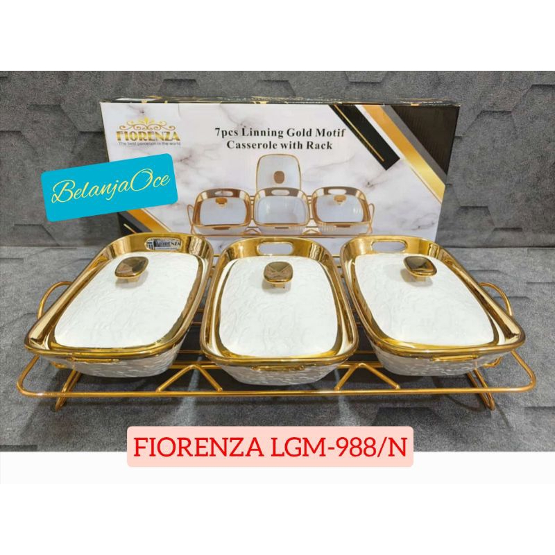 [Packing Kayu] Prasmanan Gandeng Keramik FIORENZA Set 3 Pcs
