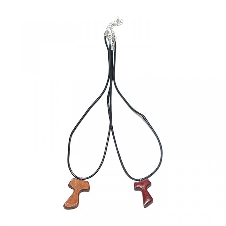 Yeraya Kalung Salib Tao Kayu Impor Kalung Aksesoris Kalung Rohani Kalung Tali Salib Kayu