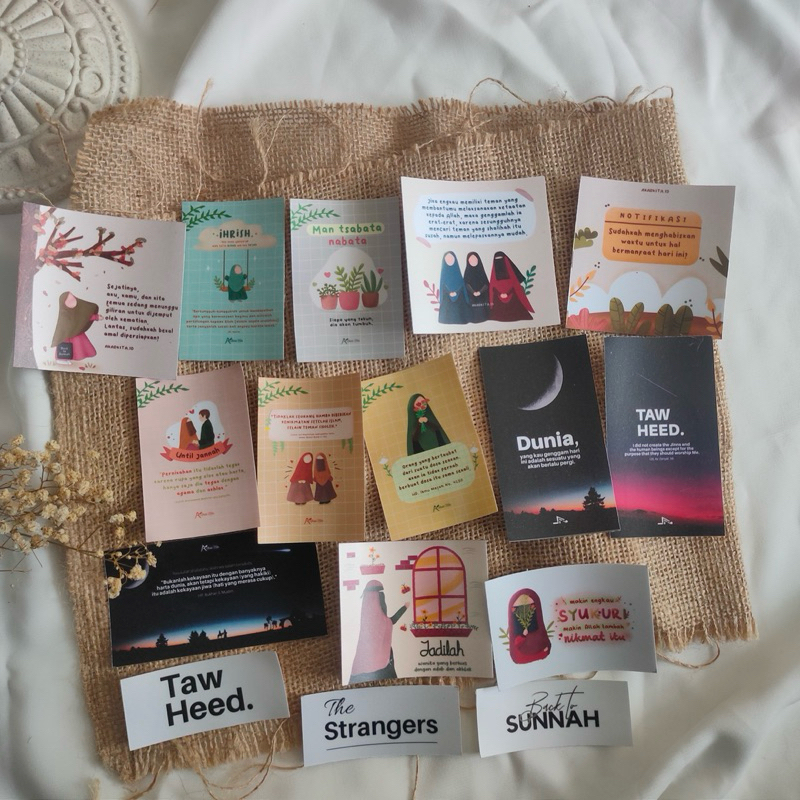 

(1 PCS) Sticker Quotes Islami | Stiker Waterpoof Tahan Air Muslimah Aesthetic Tempel Hp Laptop Botol Cute