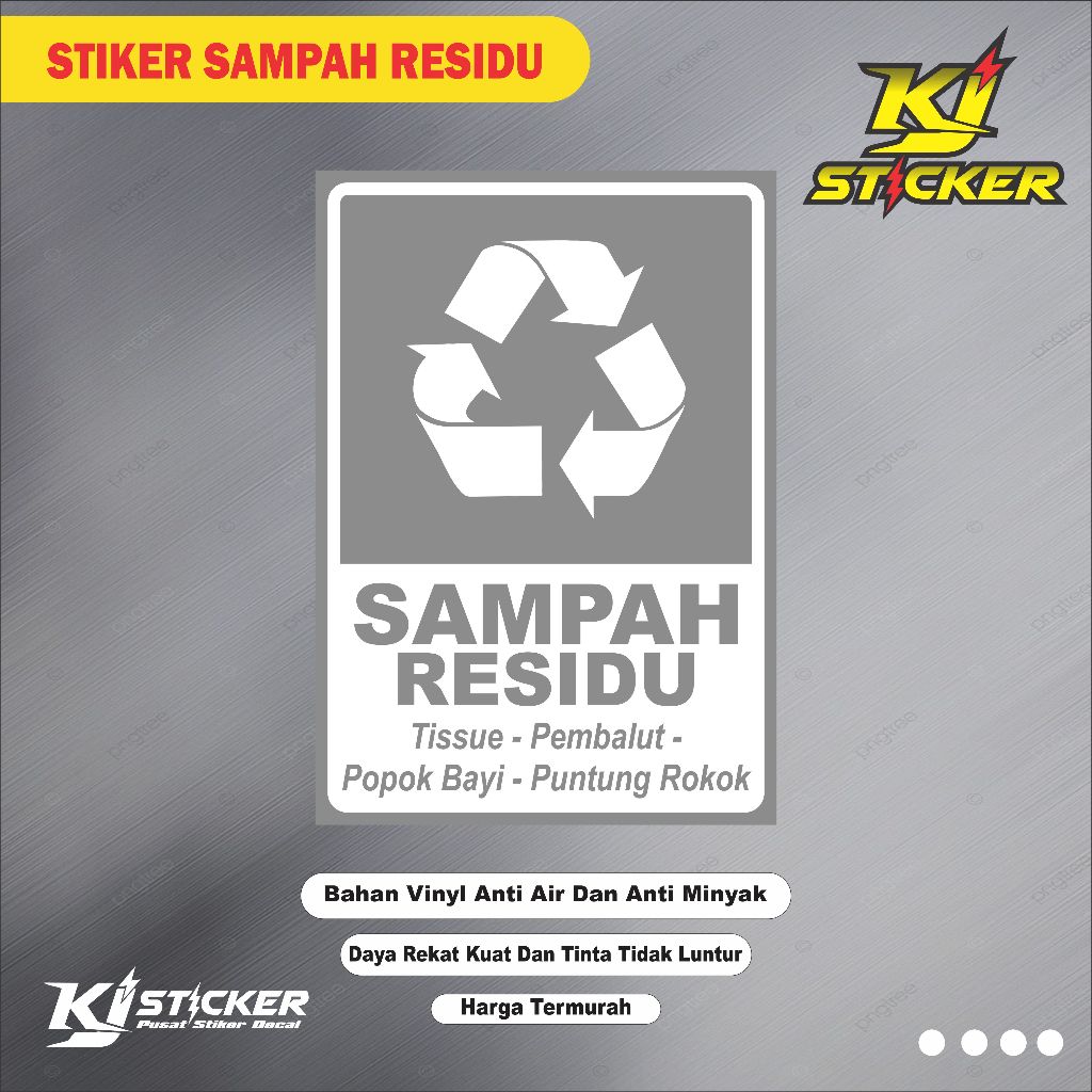 

Promo Stiker Sampah Residu / Stiker Limbah Residu / Stiker Sampah / Stiker Limbah
