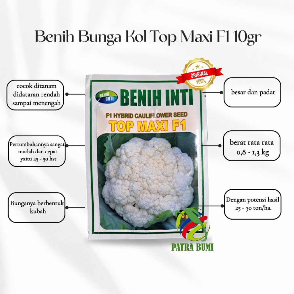 BENIH BUNGA KOL TOP MAXI F1 10GR BENIH INTI