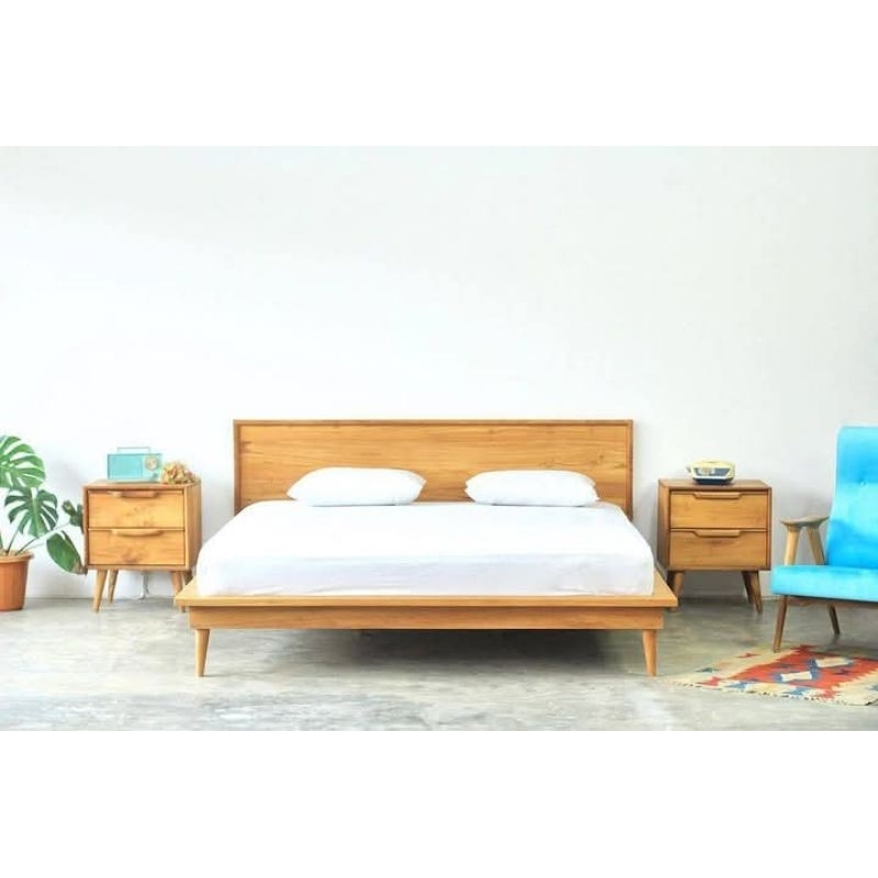 set tempat tidur minimalis dipan minimalis modern kayu jati size 1