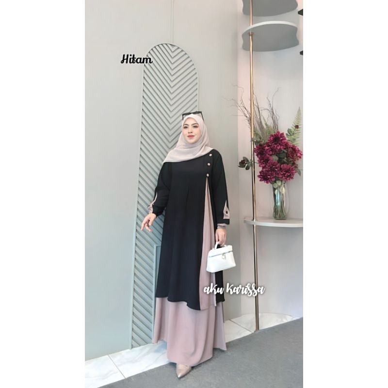 Qinara one set rok ori aku karissa gamis murah ummahzareen makkizaaa