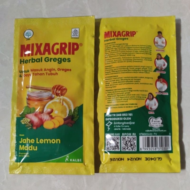 

MIXAGRIP Herbal Greges Sachet 2x15 ml exp Nov 26