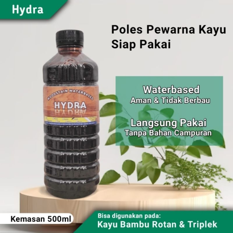 Poles Pewarna Kayu Siap Pakai 500ml Jati Mahoni Salak Walnut Plitur Kayu Praktis Waterbased