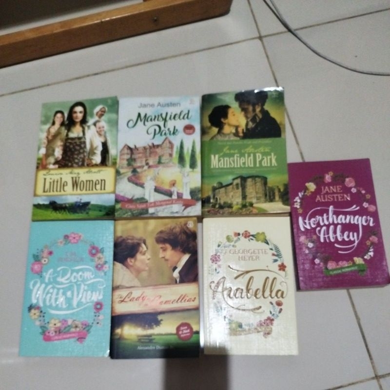 Novel Bekas Classic Romance Little Women, Mansfield Park, Northanger Abbey, Arabella, A Room With A 