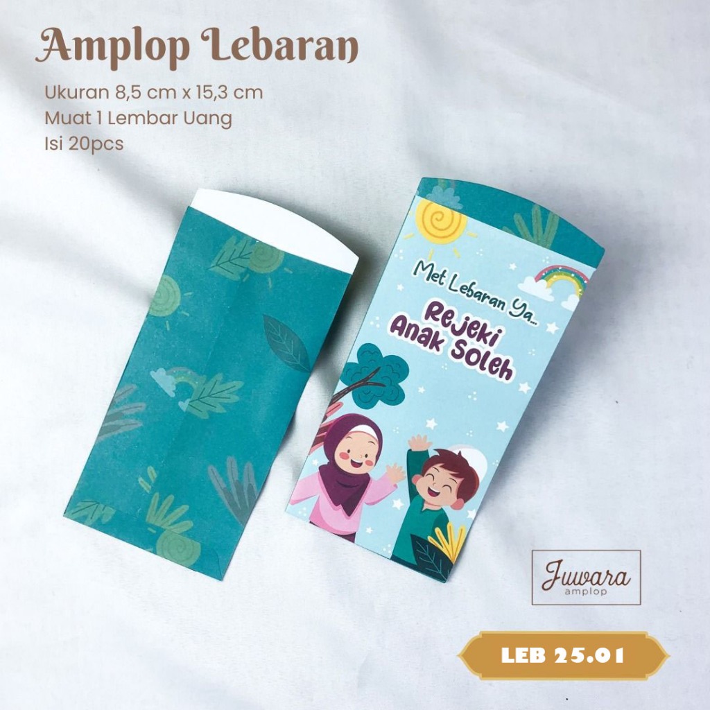 

Amplop Lebaran Merk Juwara Kode AL-01 Isi 20 Pcs