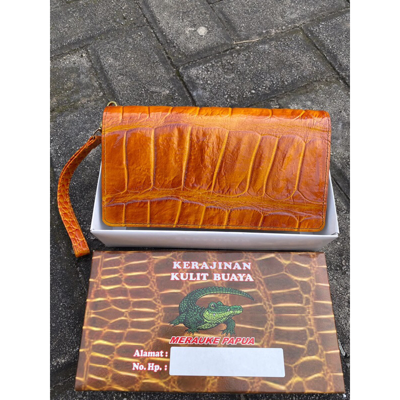 dompet kulit buaya asli papua Merauke