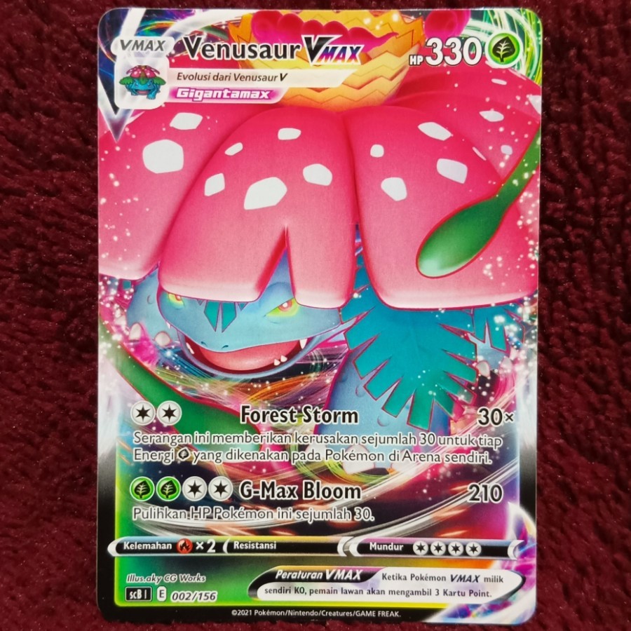 Venusaur VMAX v max TD scb 002/156 - Pokemon TCG Indonesia